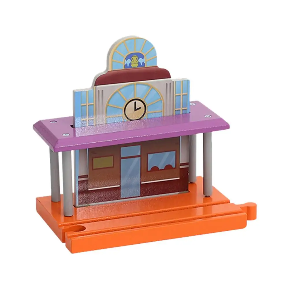 

Wooden Bell Tower Kid Toys Track Toy Accessory Educational Toy Small Train Track Educational Toys For KIDS Gifts