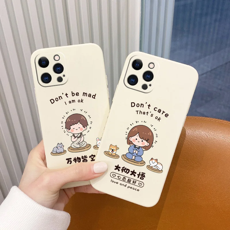 

Rectangle Cute Pattern Phone Case For iPhone 12 Pro Max 11 X XS XR XSMAX SE2020 8 8Plus 7 7Plus 6 6S Plus Cover