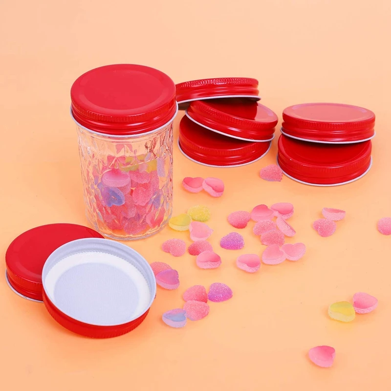 

24 Pack 70MM Mason Jar Lids Secure Reuseable Regular Mouth Mason Storage Canning Lids