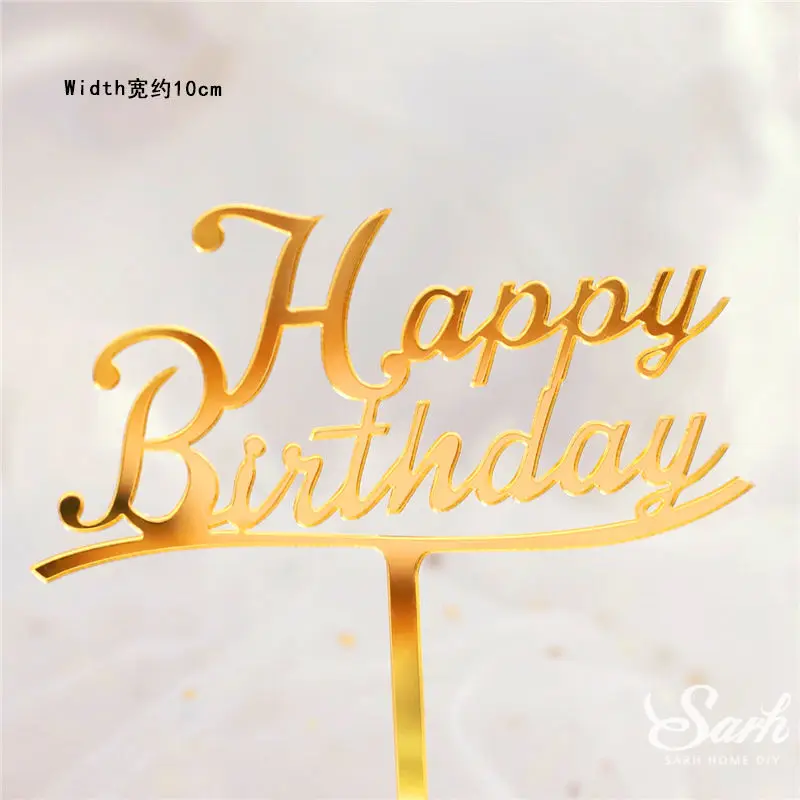 2pc birthday K 2 шт., золотой, черный, с надписью «Happy Birthday», «Oh Baby», крючок, топпер для торта, для выпечки, вечерние украшения, подарки на день Святого Валентина, юбилей, любовь - Цвет: 2pc birthday K
