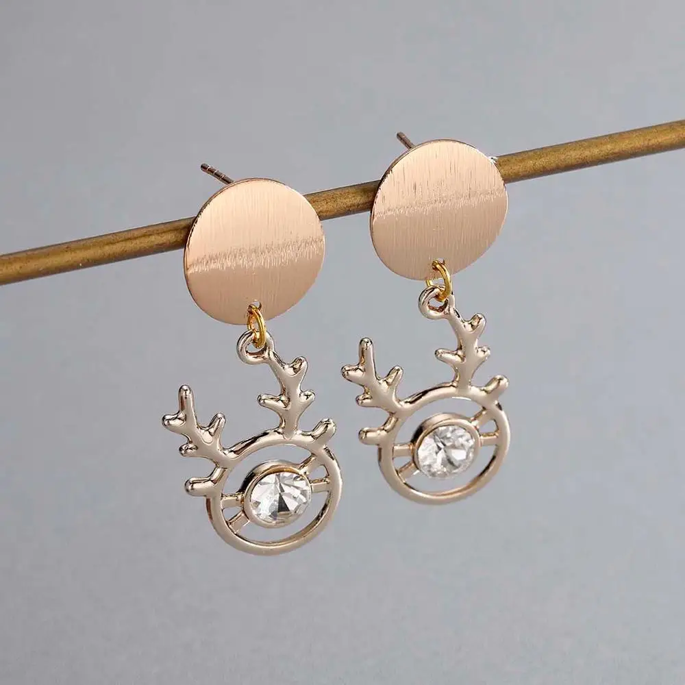 Чандлер богемный ножной олень со стразами круглый диск серьги в виде капель