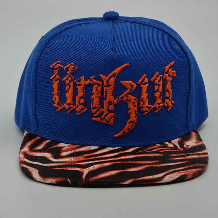 Высококачественная бейсболка с вышивкой кожаная плоским козырьком в стиле