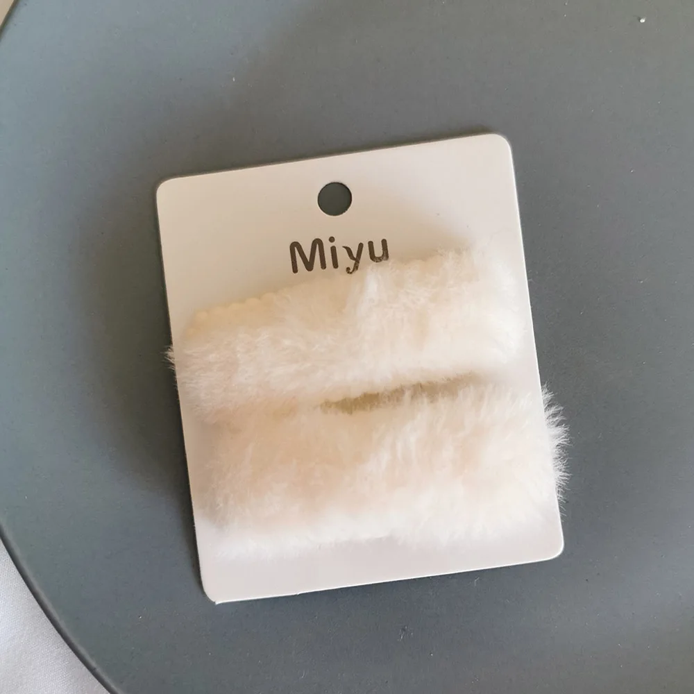 

1 Pc Korea Winter Plush Solid Faux Fur Hairpin Hair Clips Girls Hair Accessories Fashion Kids Hairpins hair barrettes for girls