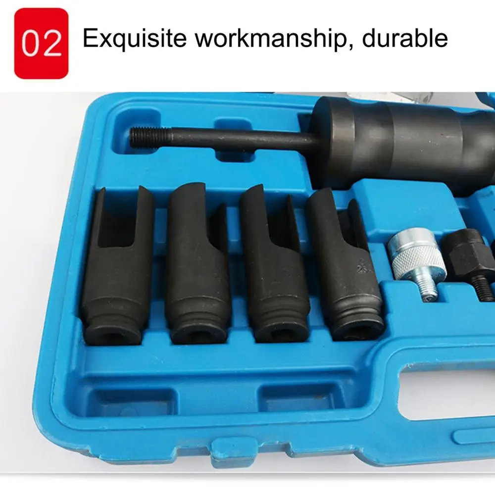 

14pcs/set Diesel Fuel Injector Puller Repair Tool Fuel Injector Induction Sensor Disassembly Sleeve Tools