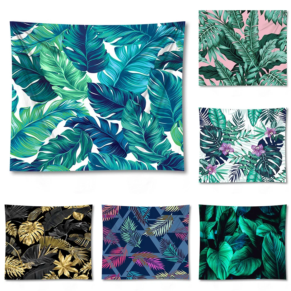 Летний зеленый гобелен для гостиной постельное покрывало спальни настенный