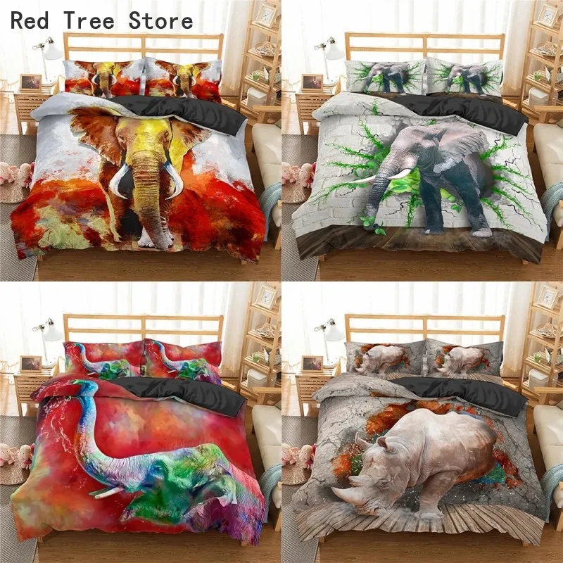 В богемном стиле Стиль слон печати пододеяльник наволочка одеяло с изображением