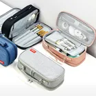 Портативный большой холщовый чехол для карандашей, милый двухслойный пенал для детей, хранение ручек карандашей, сумка, школьные принадлежности