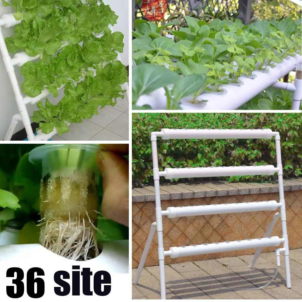 

NEW 36 Planting Sites 4 Layers Horizontal Hydroponic Grow Kit Garden Plant Vegetable Planting Grow Box Deep Water Culture System