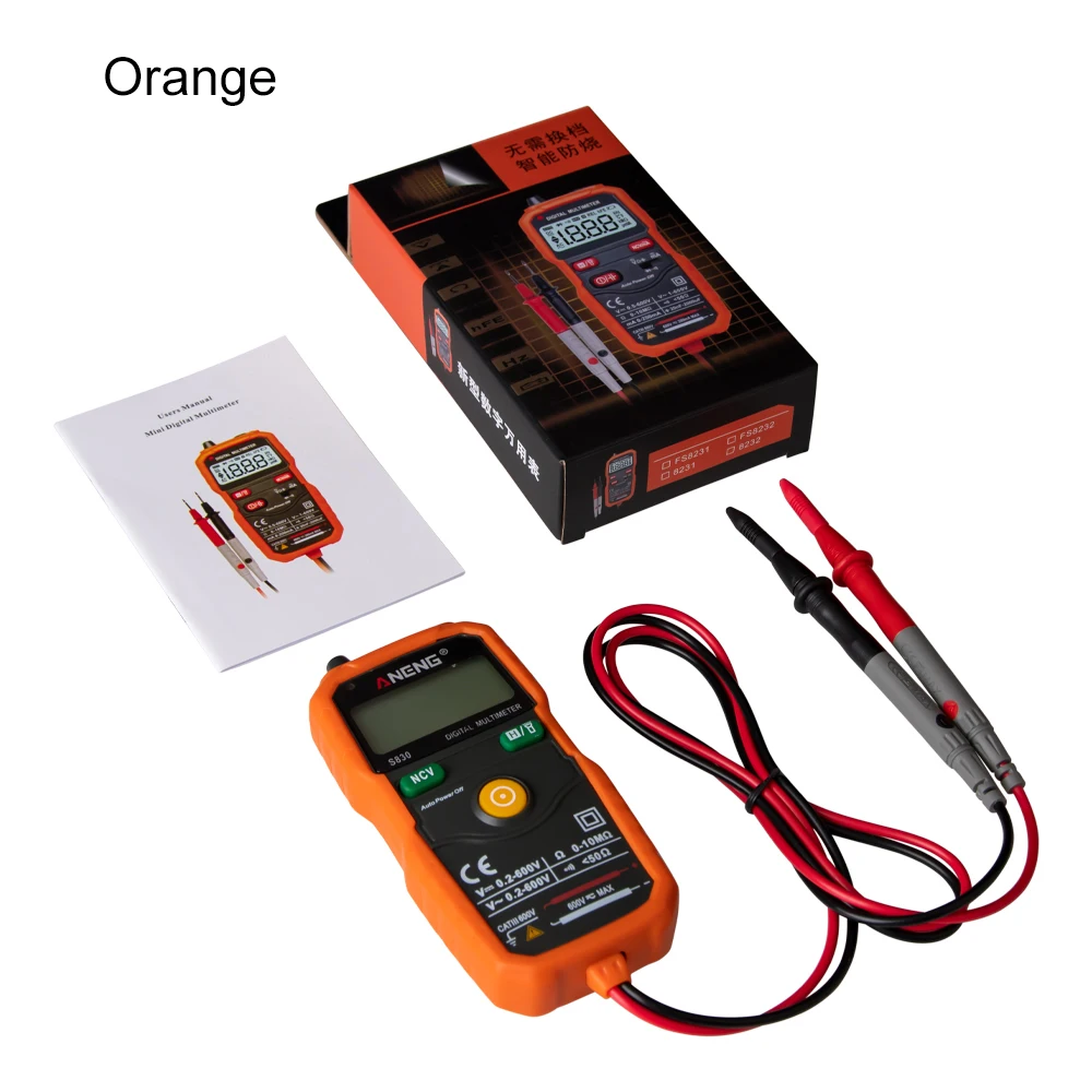 S830 цифровой мультиметр умный измеритель напряжения постоянного/переменного