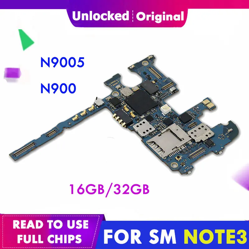 Оригинальная материнская плата для Samsung Galaxy Note 3 N900 N9005 Android OS логическая с полным