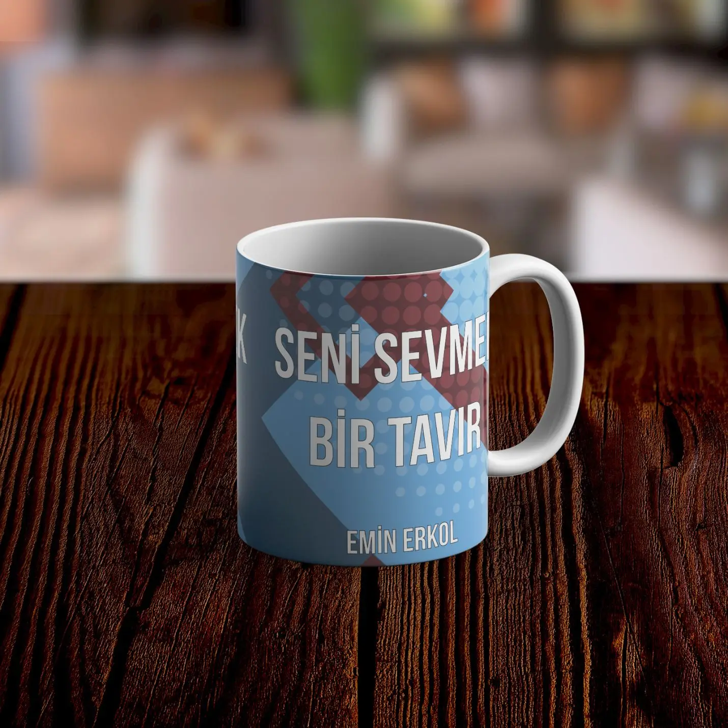 

Personalized Burgundy Blue Fans Mug Cup