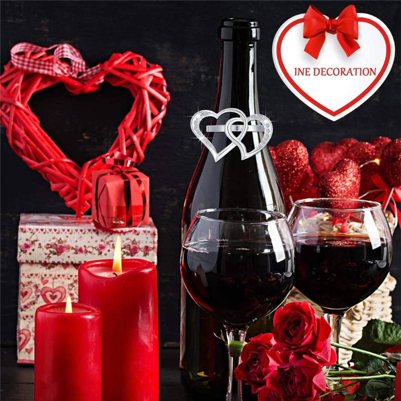 

Set of 8 Napkin Rings for Dinner Parties Weddings Receptions Family Gatherings Valentine's Day Or Everyday