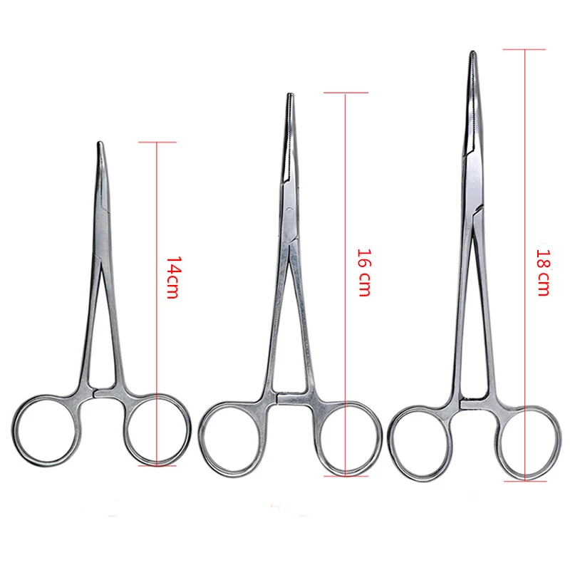 1pc Stainless Steel Hemostatic Clamp Forceps Surgical Forceps Surgical Tool kit Hemostat Locking Clamps Forceps Fishing Pliers