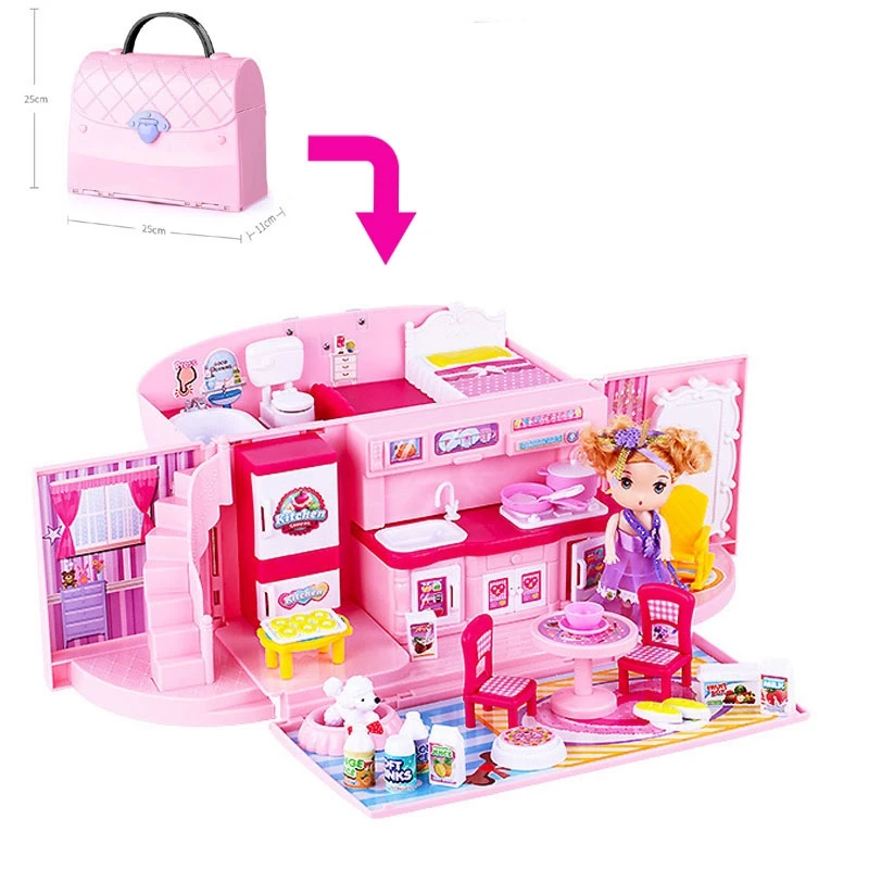 Кукольный дом сделай сам деревянный миниатюрный ручной сборки комплект мебели