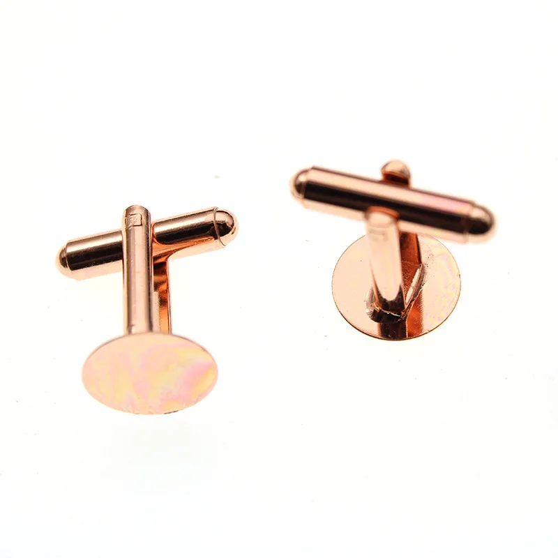 rose gold 10 шт., 6, 8, 10, 12 мм, латунные пустые запонки, ювелирные изделия, кабочо, настройки, база, сделай сам, одежда, запонки, аксессуары для изготовления ювелирных изделий - Цвет: rose gold