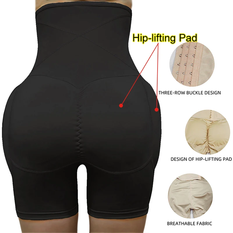 High Waist Tummy Control Panties Stomach Hip Pad Firm Control Shapewear Body Shaper Butt Lifters Bodysuit Booty Butt Enhancer