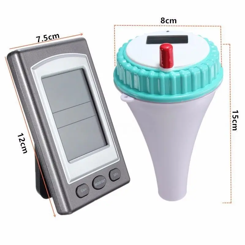 Цифровой беспроводной термометр для плавательного бассейна на солнечной