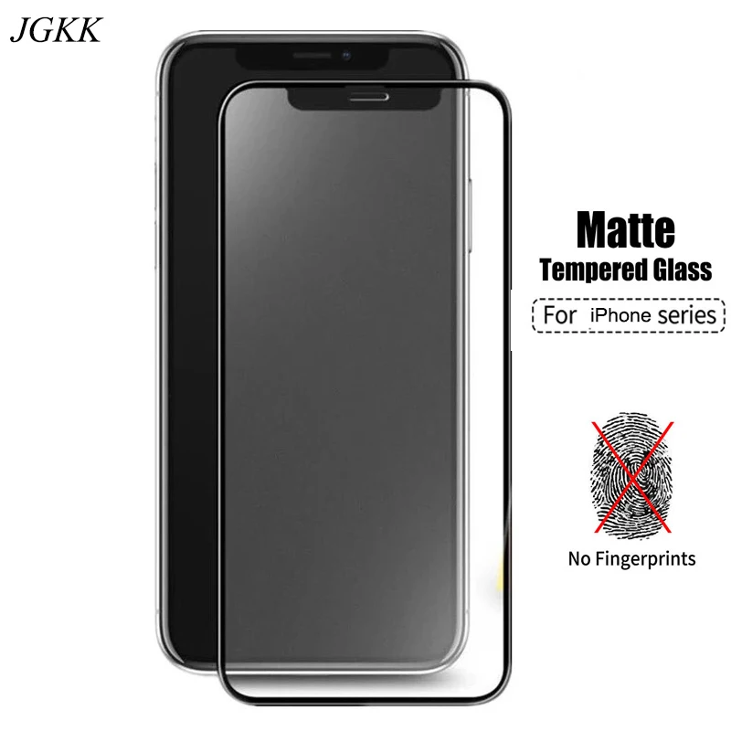 Матовое закаленное стекло для iPhone 12 Pro Max Mini XR XS 11 X XSMax 11Pro Max|Защитные стёкла и
