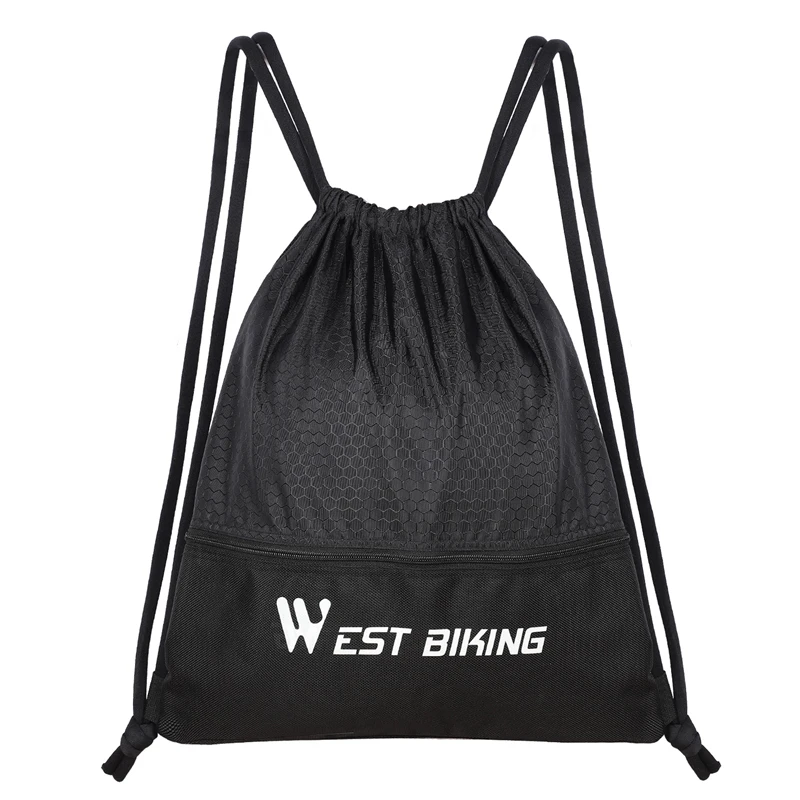 WEST BIKING рюкзаки с застежкой-шнурком для мужчин, дорожная сумка для бега, портативная Повседневная сумка для бега, Спортивная велосипедная сумка