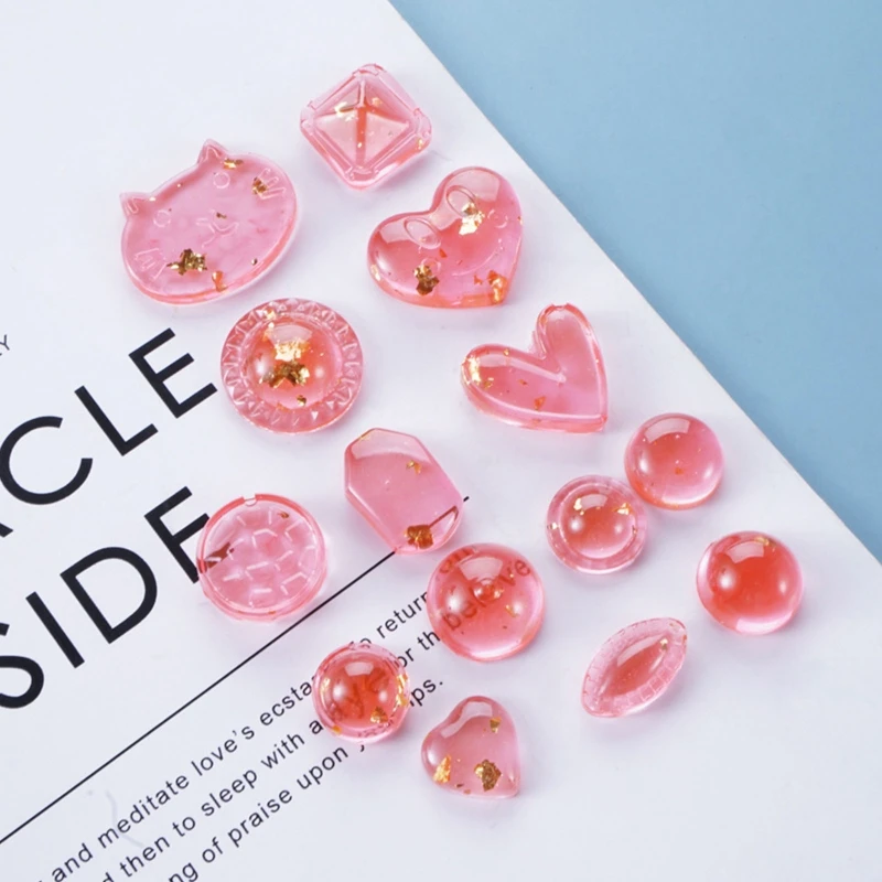 

D2TD Crystal Epoxy Resin Mold Ear Studs Silicone Mould DIY Crafts Jewelry Making Tool