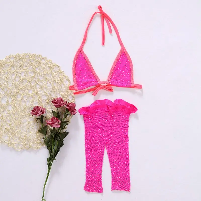 Комплект нижнего белья в сетку блестящие стразы бюстгальтер с лямкой на шее