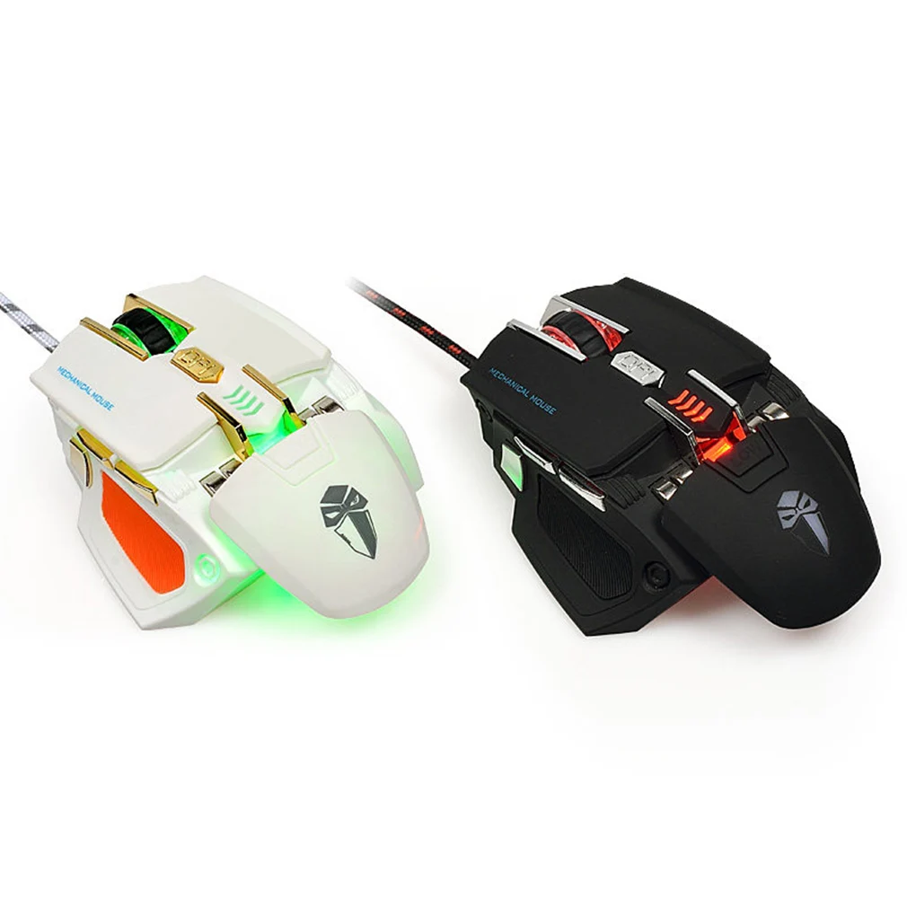 Профессиональная игровая мышь 2500DPI Регулируемая Проводная запись 2 цвета