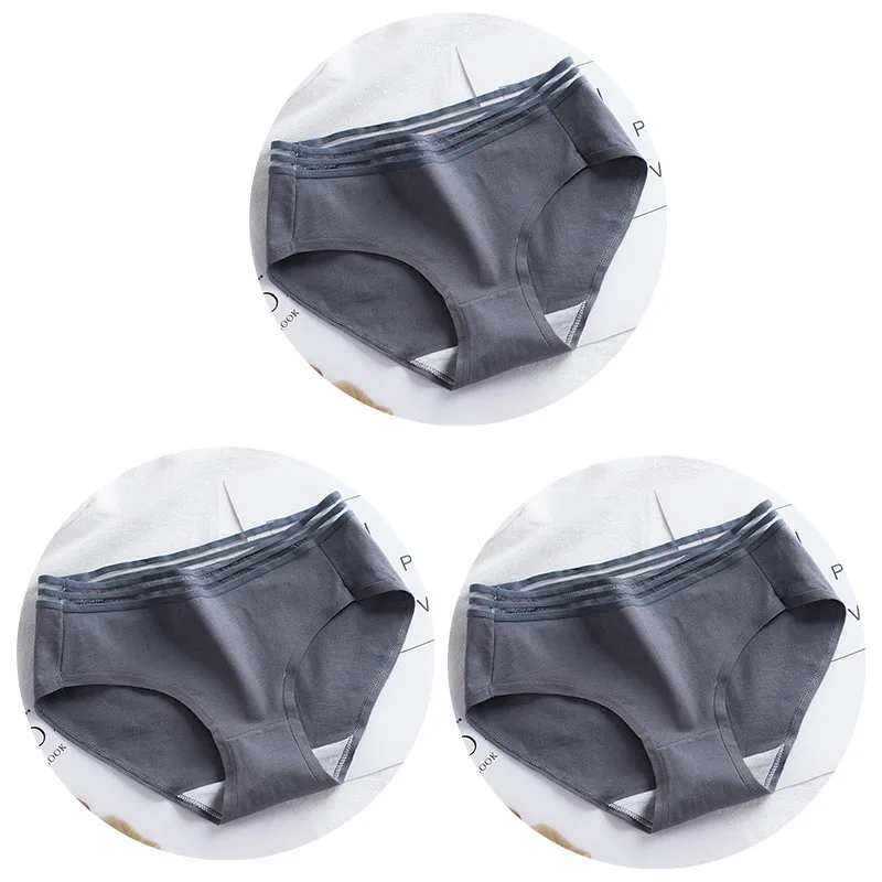 3 шт./лот хлопковые трусики женское нижнее белье трусы с заниженной талией