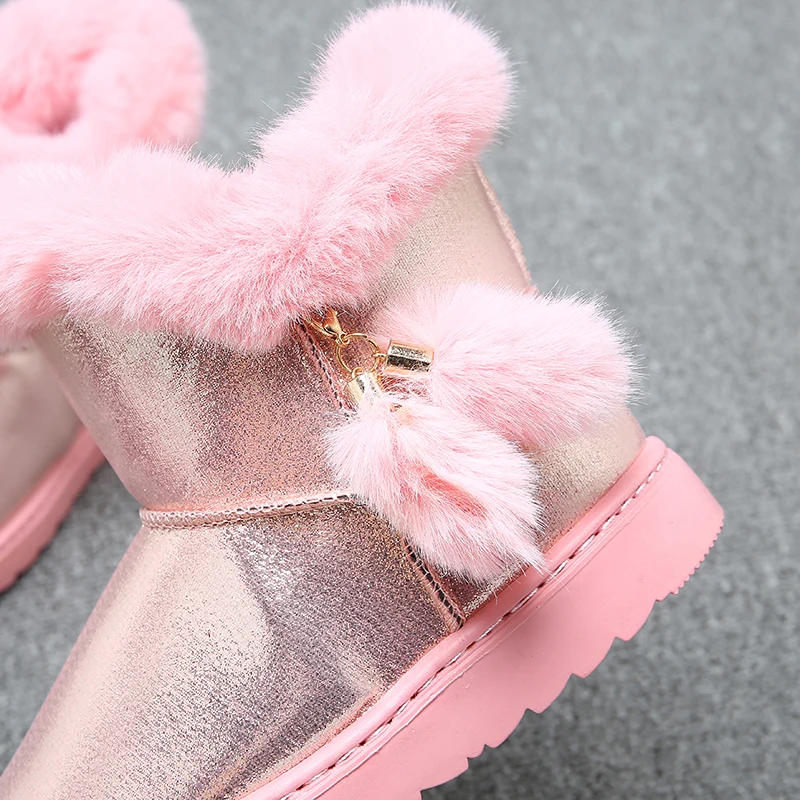 Зимние ботинки для девочек 2020 детская обувь детские зимние кожаные Детские