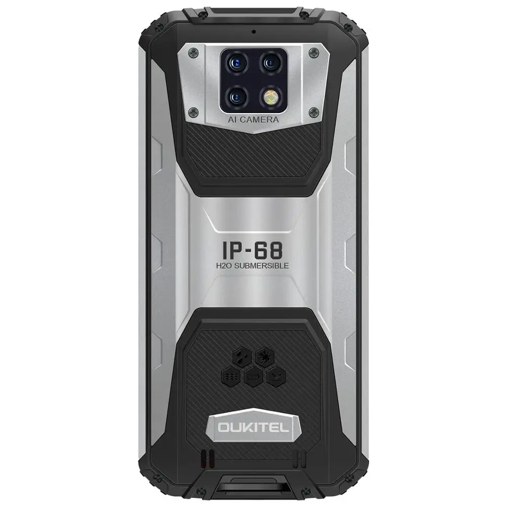 rugged waterproof smartphone oukitel wp6 ip68 octa core 6gb 128gb mobile phone 9v2a 10000mah battery 48mp triple camera free global shipping
