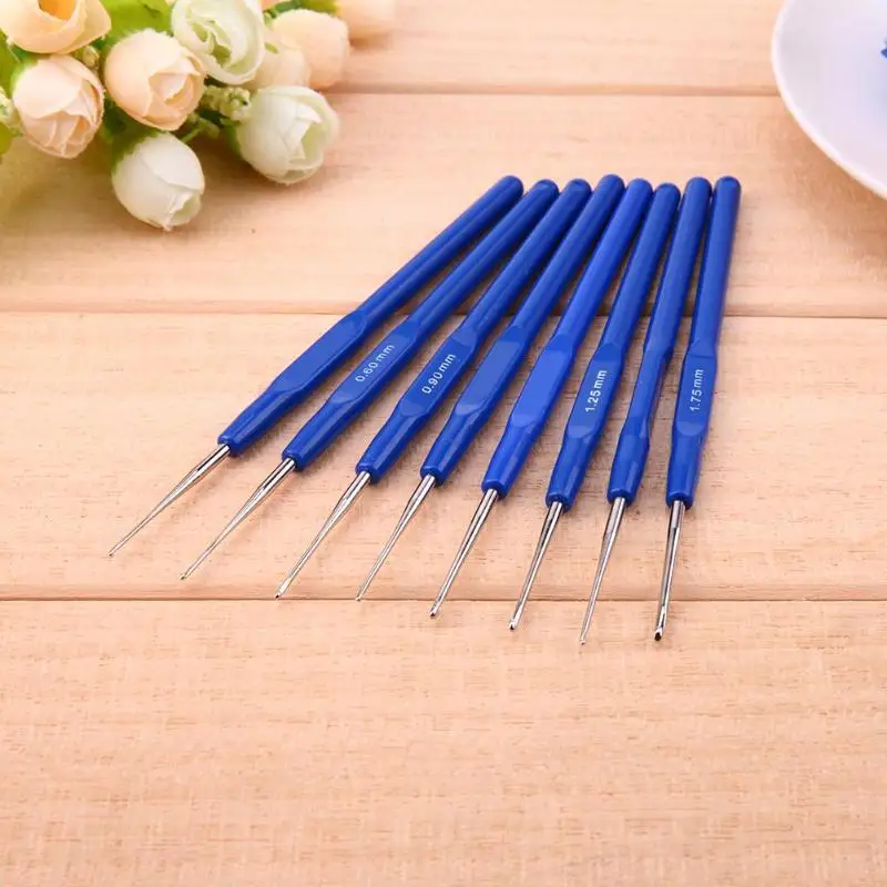8Pcs 13.6 cm Different Sizes Small Crochet Hooks Needles Stitches Knitting Craft Case Set Home Sewing Accessories | Дом и сад