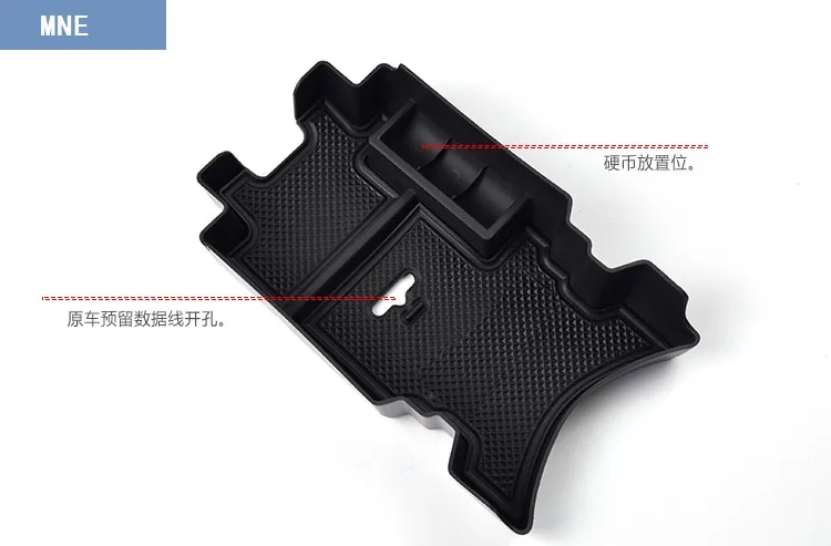 

1set ABS plastic material Suede surface car central armrest box storage box case for 2016-2020 Honda Civic 10th MK10 car decor