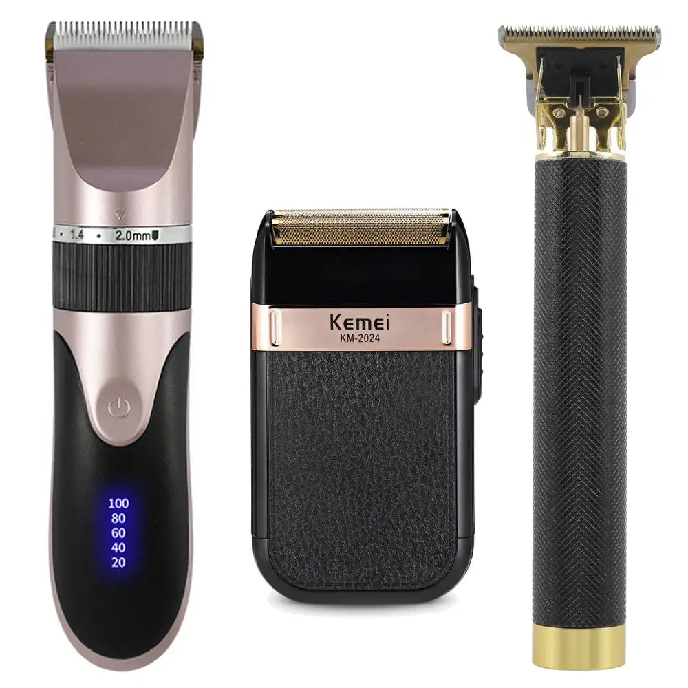 Professional Barber Hair Clipper Trimmer For Men USB Rechargeable Electric Finish Cutting Machine Beard Trimmer