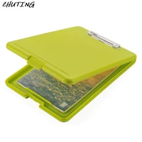 a4 plastic storage clipboard file box case document file folders clipboard writing pad stationery school office supplies