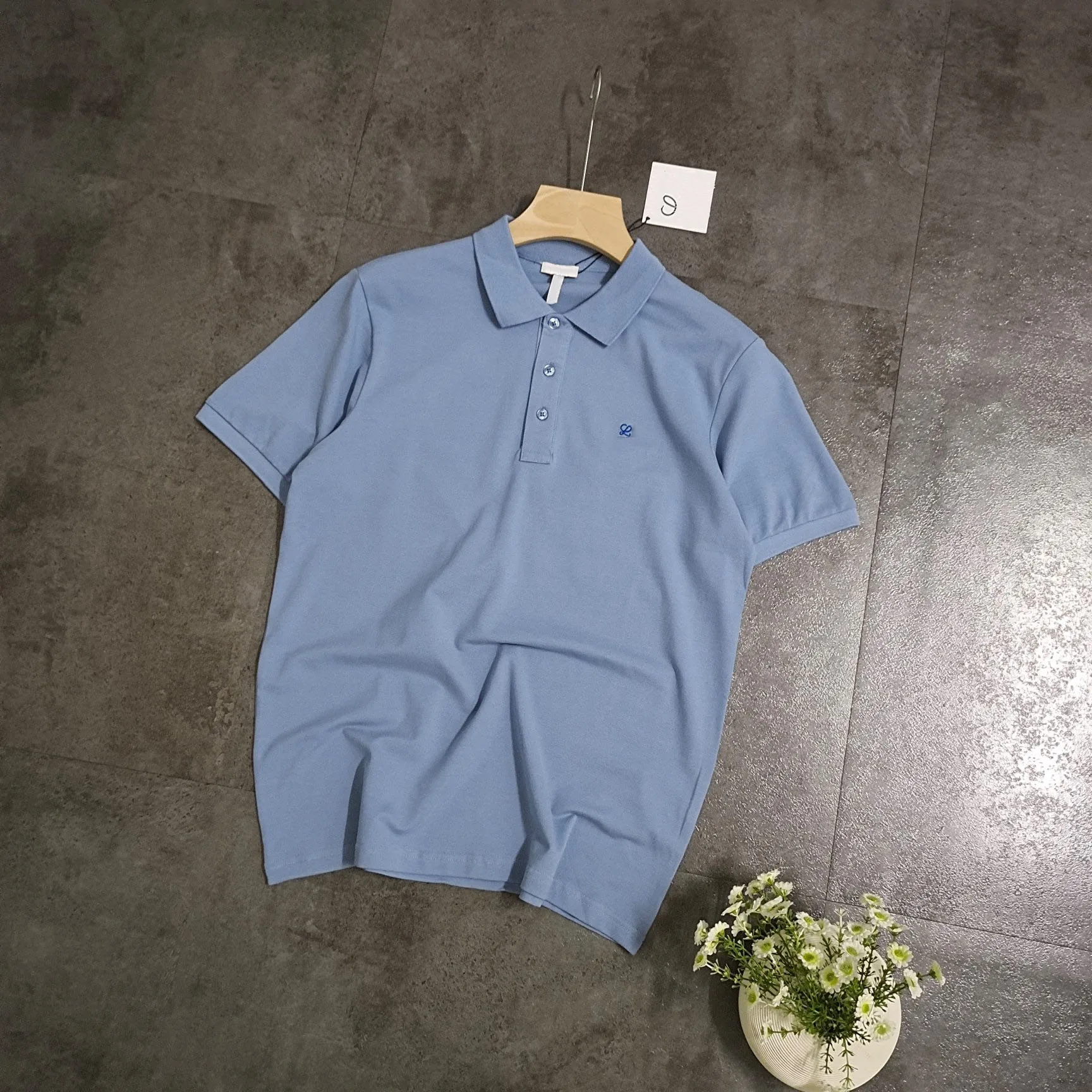 

Spring Summer Men's Womens Classic Embroidered Cotton Casual Polo shirt