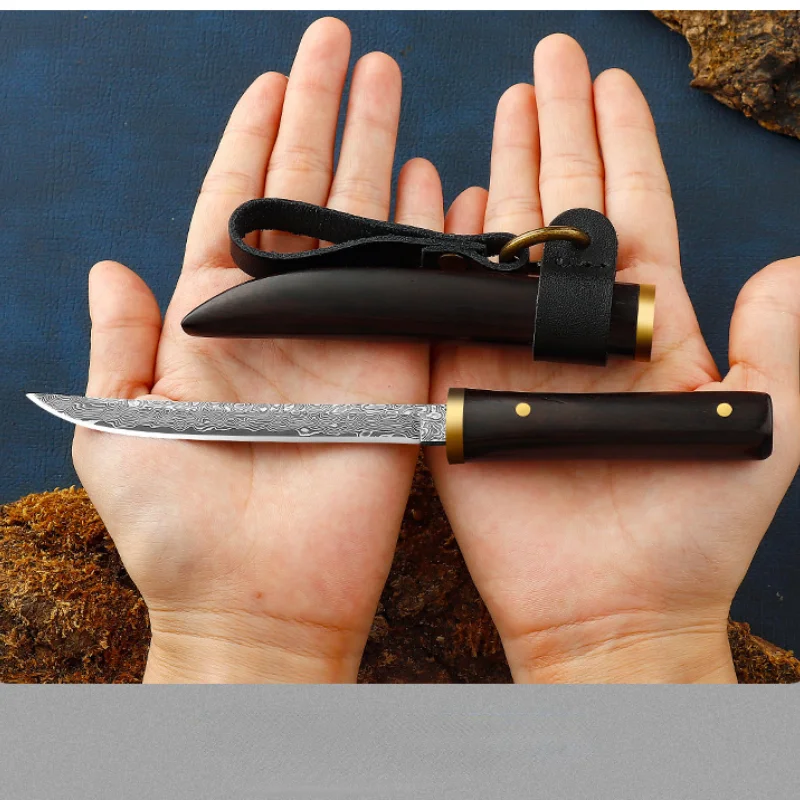 Нож Homir из дамасской стали тактический портативный нож сабель универсальный для