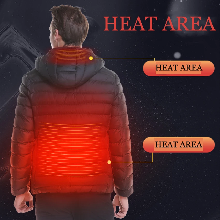 Mountainskin зимняя мужская куртка для походов с капюшоном USB подогревом спорта на