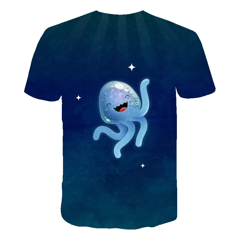 

2020 Summer Cute and Interesting Children's T-shirt 3D Cartoon Animation Casual T shirt O-Neck Boy Girl All-match Trend Tops