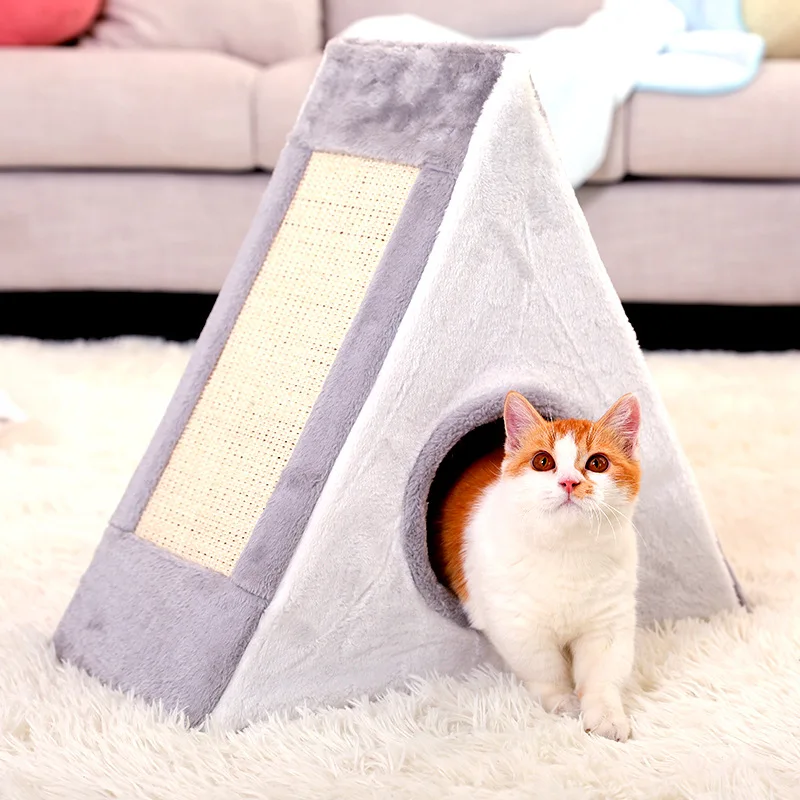 

Triangular cat scratch board cat grinding claw sisal cat climbing frame cat nest cat supplies cat toys pet products cats
