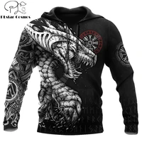 3d all over printed viking tattoo dragon men hoodie harajuku casual hooded sweatshirt street jacket autumn unisex hoodies kj693