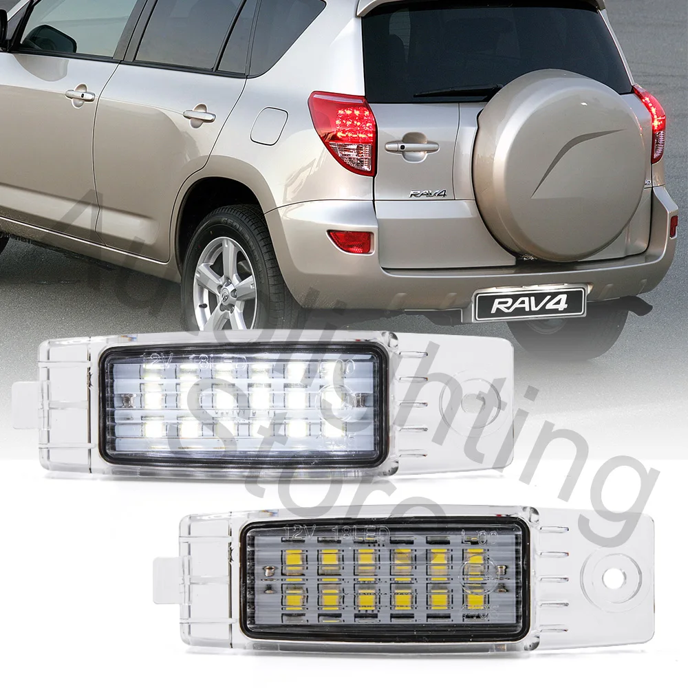 2 шт. светодиодный номерной знак светильник лампа для TOYOTA Hiace S.B.V/Highlander/RAV4/Land Cruiser