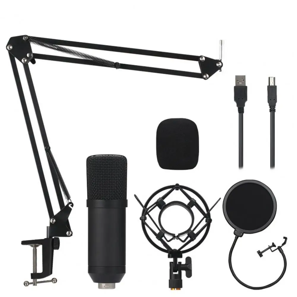 

BM700/BM800 Recording Microphone Low Power Consumption Adjustable 192/24bit USB Microphone Kit for Singing