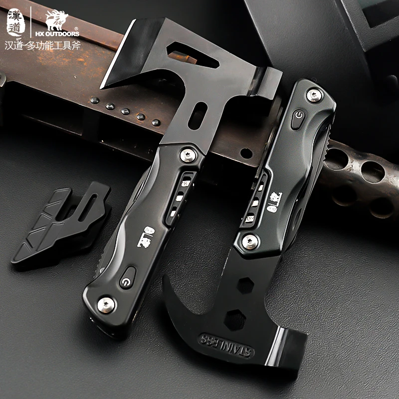 

HX OUTDOORS Hunting Survival Camping Axe Multifunctional Hammer Kitchen Tools Nylon Fiber Handle ,Dropshipping