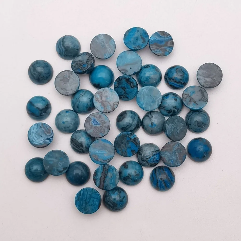 Круглые бусины 10 мм натуральный синий оникс кабошон без отверстий для