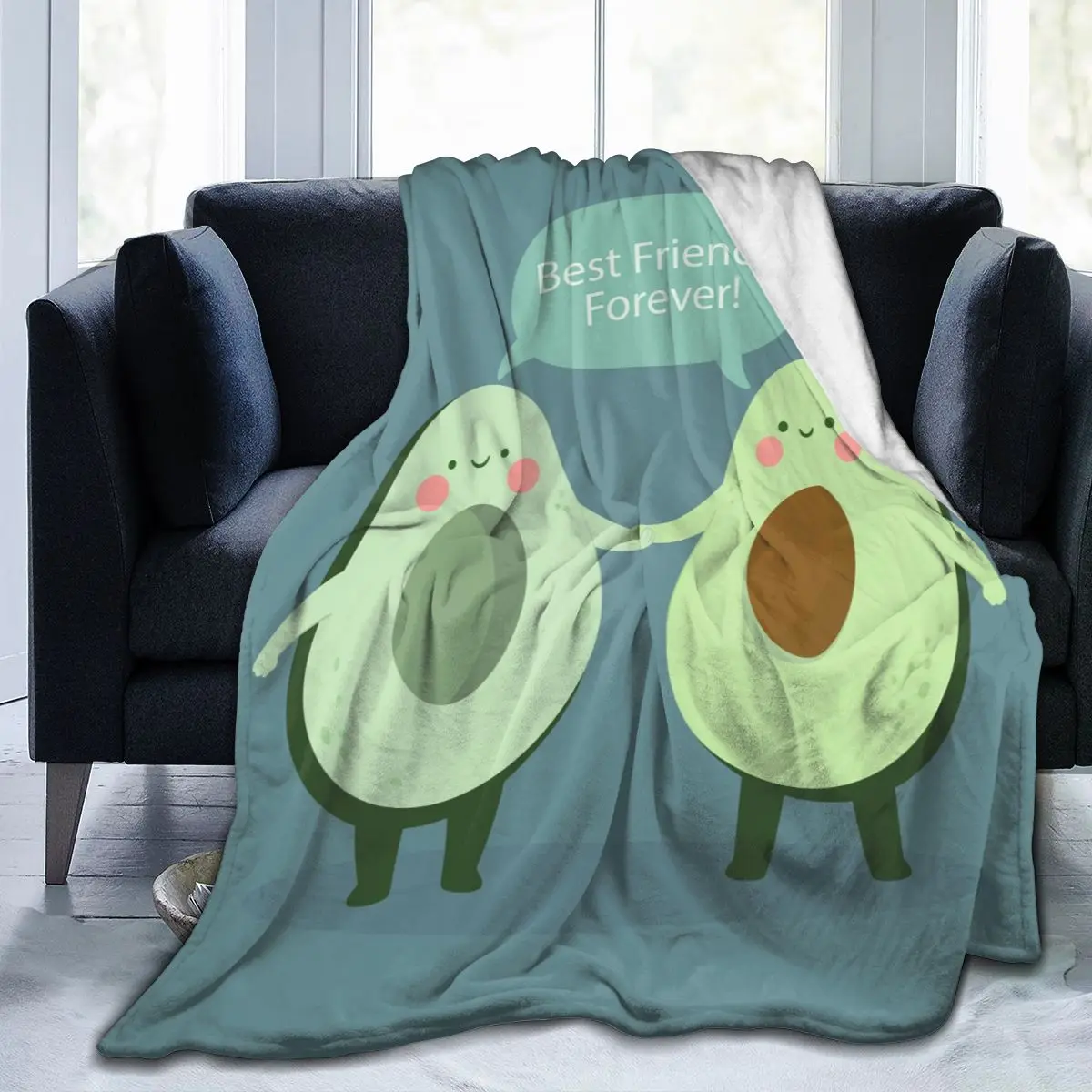

Soft Warm Flannel Blanket Avocado Friends Travel Portable Winter Throw Thin Bed Sofa Blanket