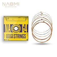 naomi 6pcs1pack professional acoustic guitar strings hexagonal steel core phosphor bronze 013 054 inch deep tone na g4