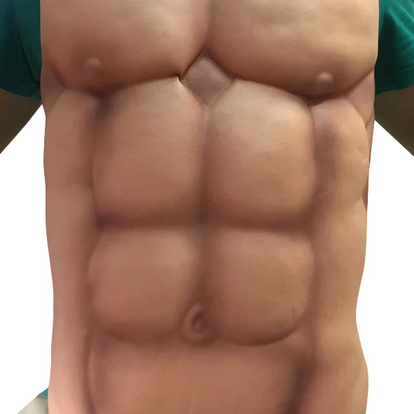 Искусственная Мужская накладка на Хэллоуин для грудных мышц груди тела