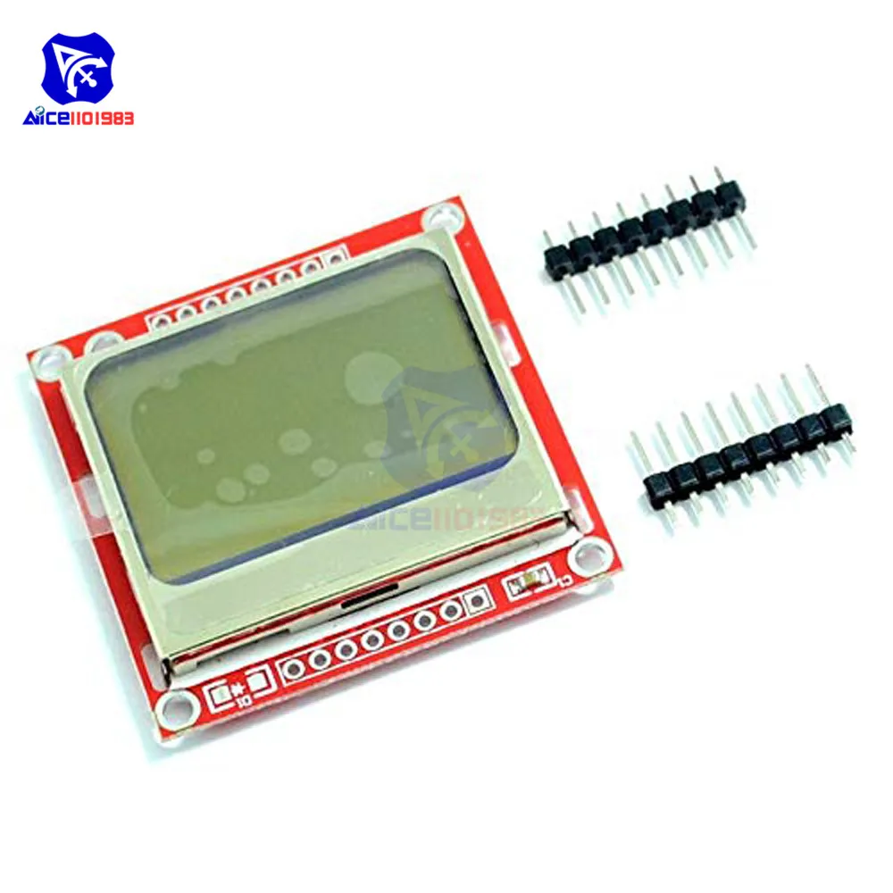 

diymore LCD Display Module White/Blue Backlight 84*48 84x48 for Arduino Nokia 5110 LCD Module