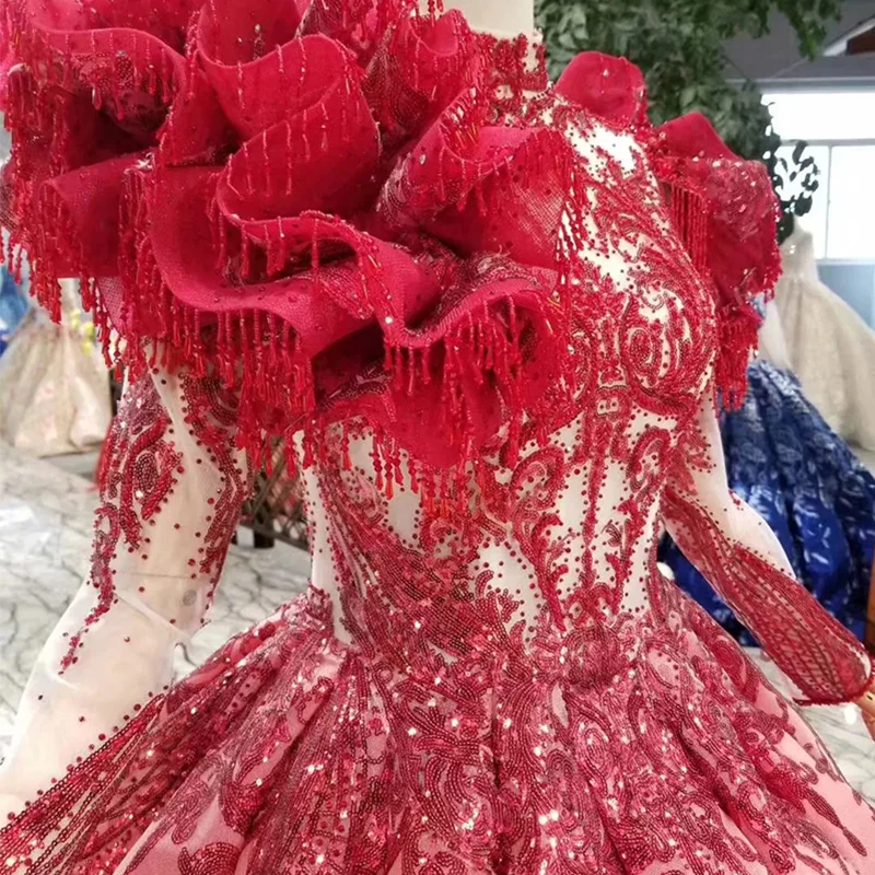 LS11260 новые модные красные вечерние платья со съемным украшение для плеч длиной до