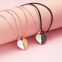 magnetic heart pendant necklace jewelry choker magnet couple necklace for lovers girls boys women lady men valentines day gift