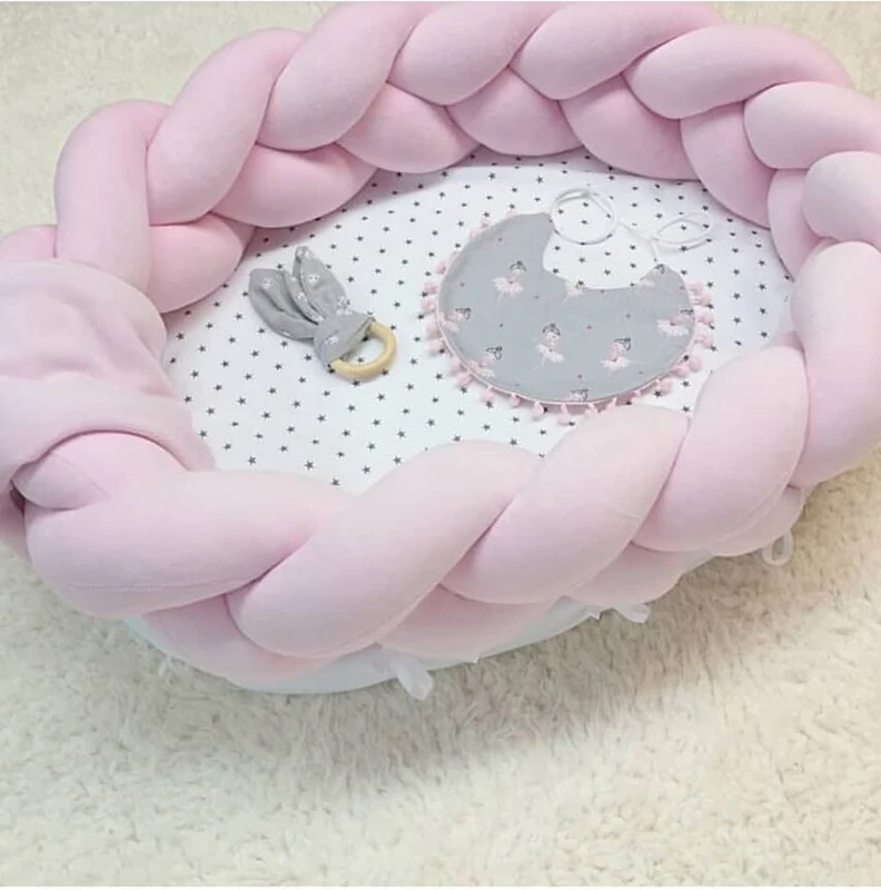 100% хлопок тканая Складная портативная кроватка ручной работы забор Защитная с